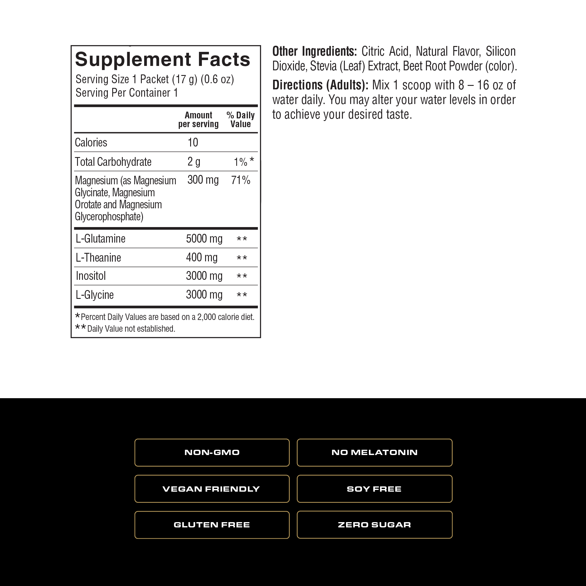Spoken Sleep Builder Sachet — Supplement Facts