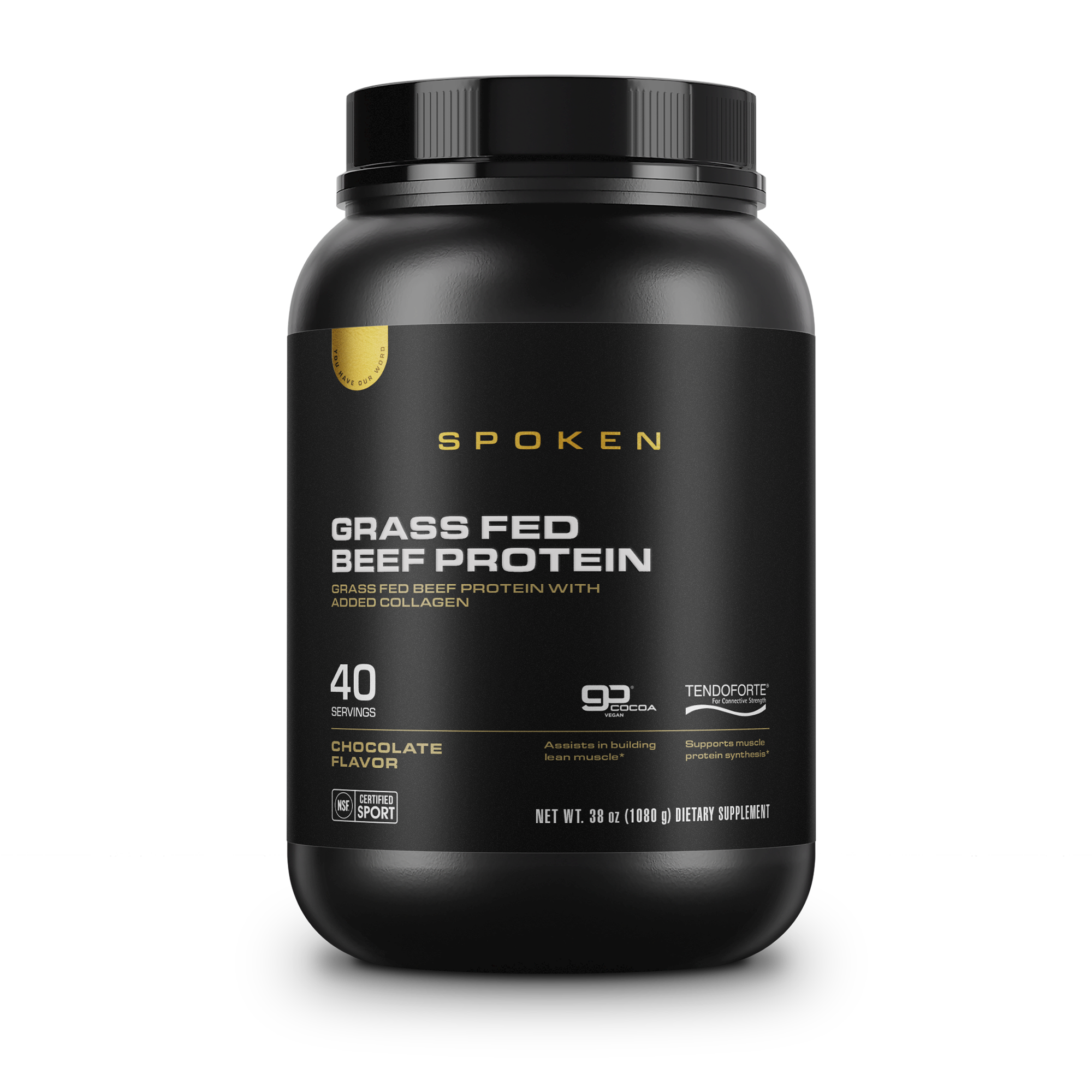 Spoken Grass Fed Beef Protein Chocolate