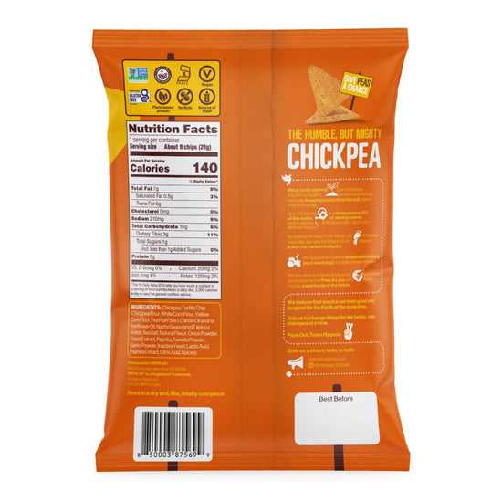 Hippeas Vegan Nacho Vibes Chickpea Tortilla Chips 1oz (24ct)