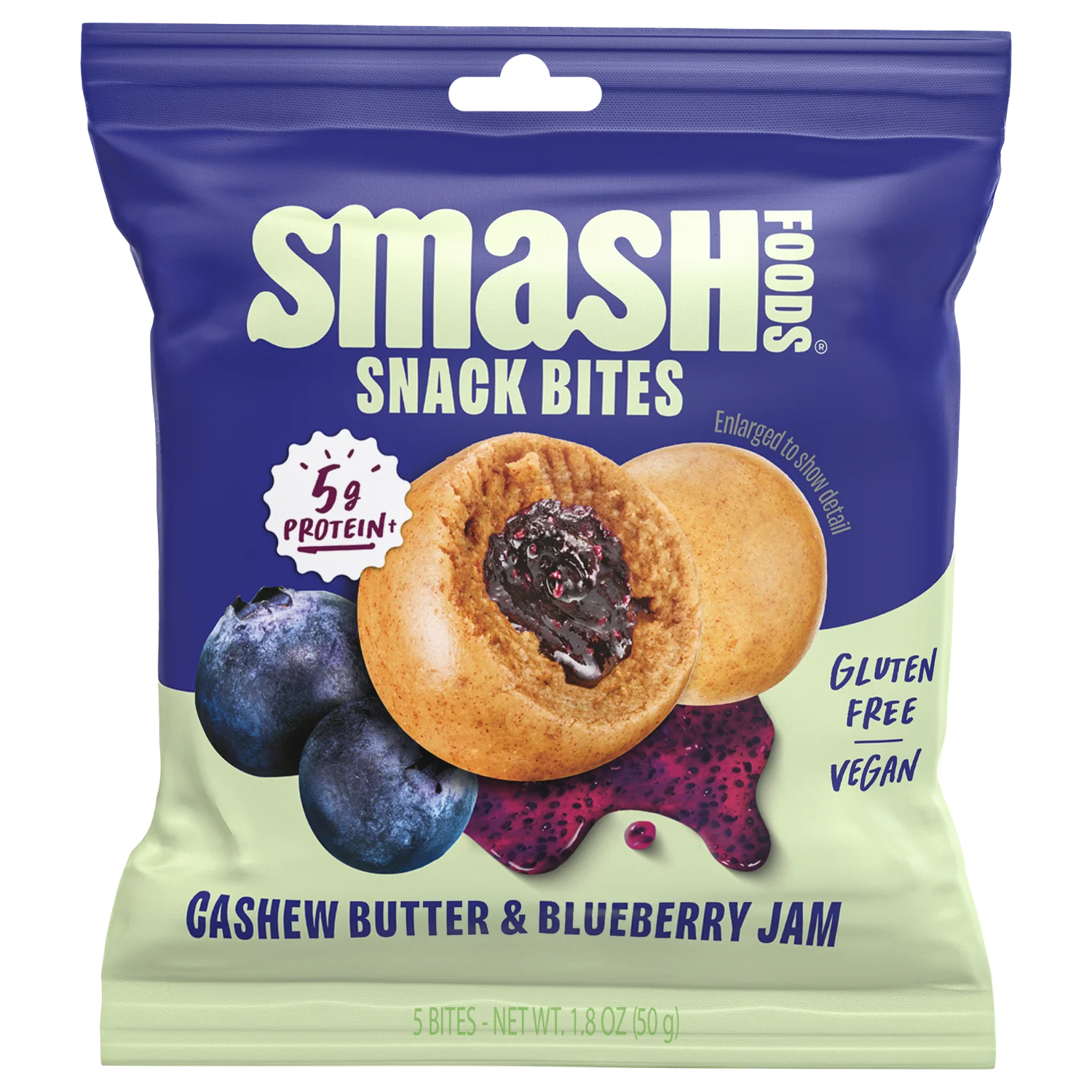 Cashew Butter Blueberry Protein Bites (8 Count)