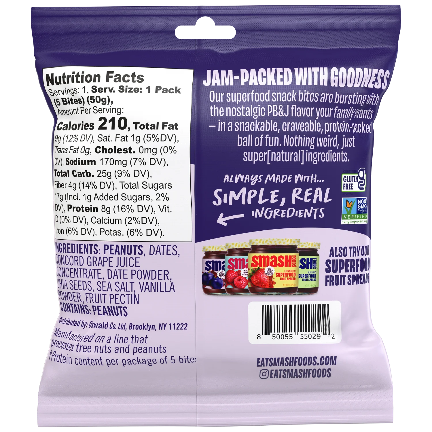 Peanut Butter Grape Protein Bites (8 Count)