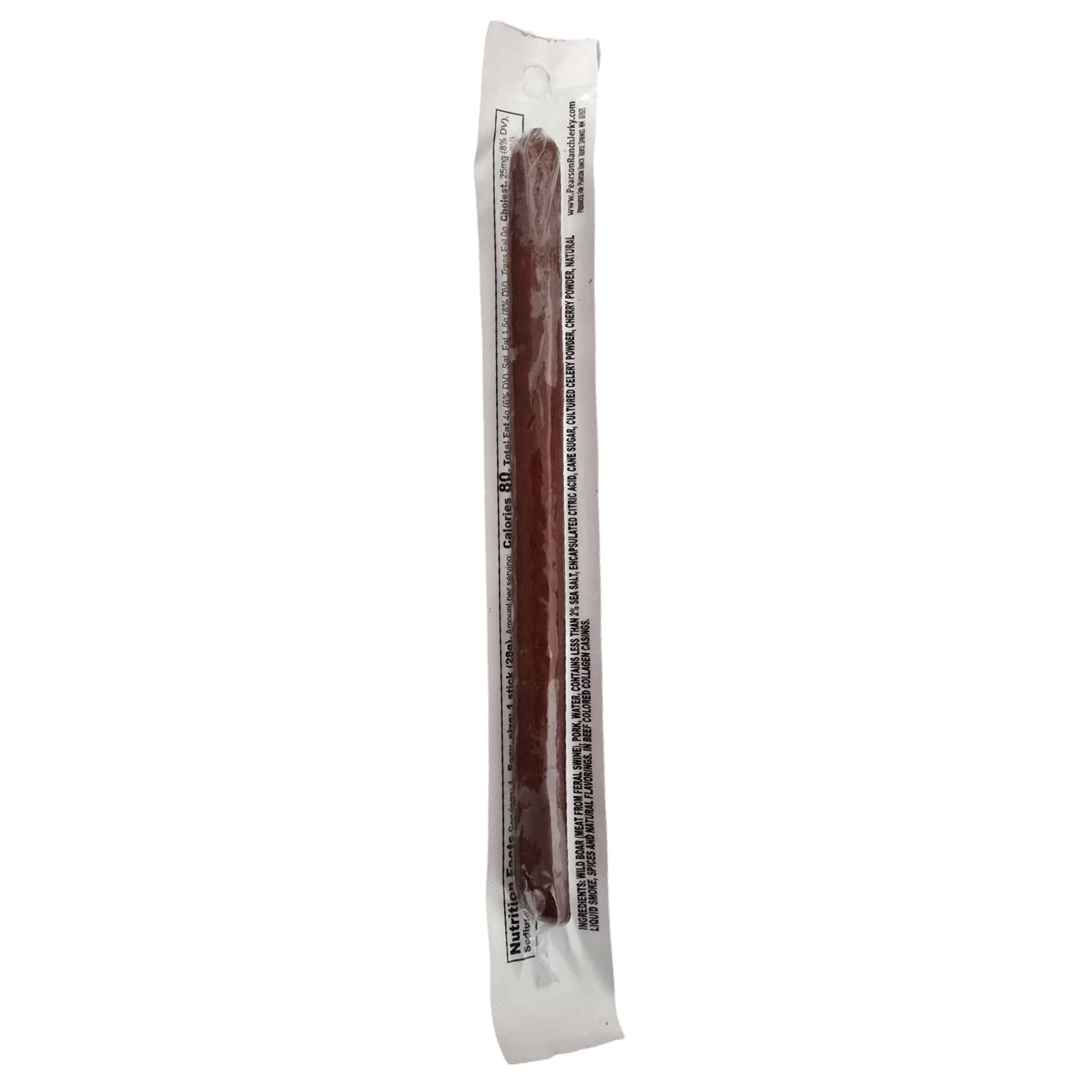 Pearson Ranch Wild Boar Single Snack Stick - 24 Count Caddy