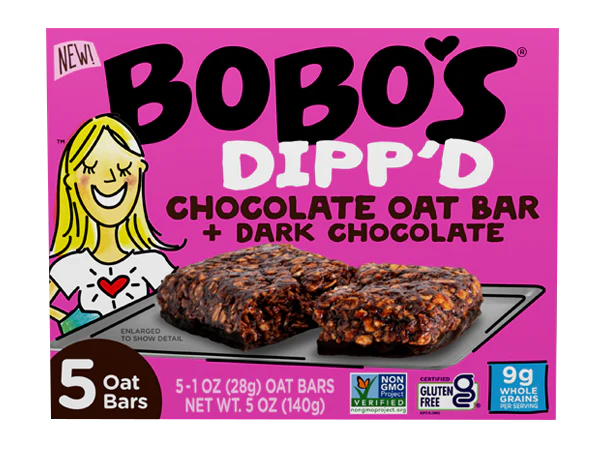 Bobos Dipp'd Chocolate Oat Bar + Dark Chocolate (30 Pack)