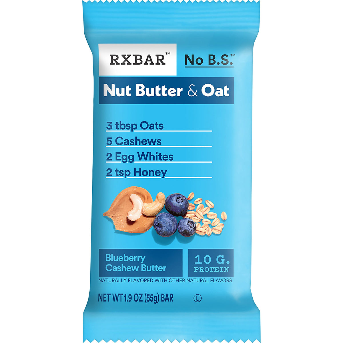 RXBAR Nut Butter & Oat - Blueberry Cashew Butter (12 Bars)
