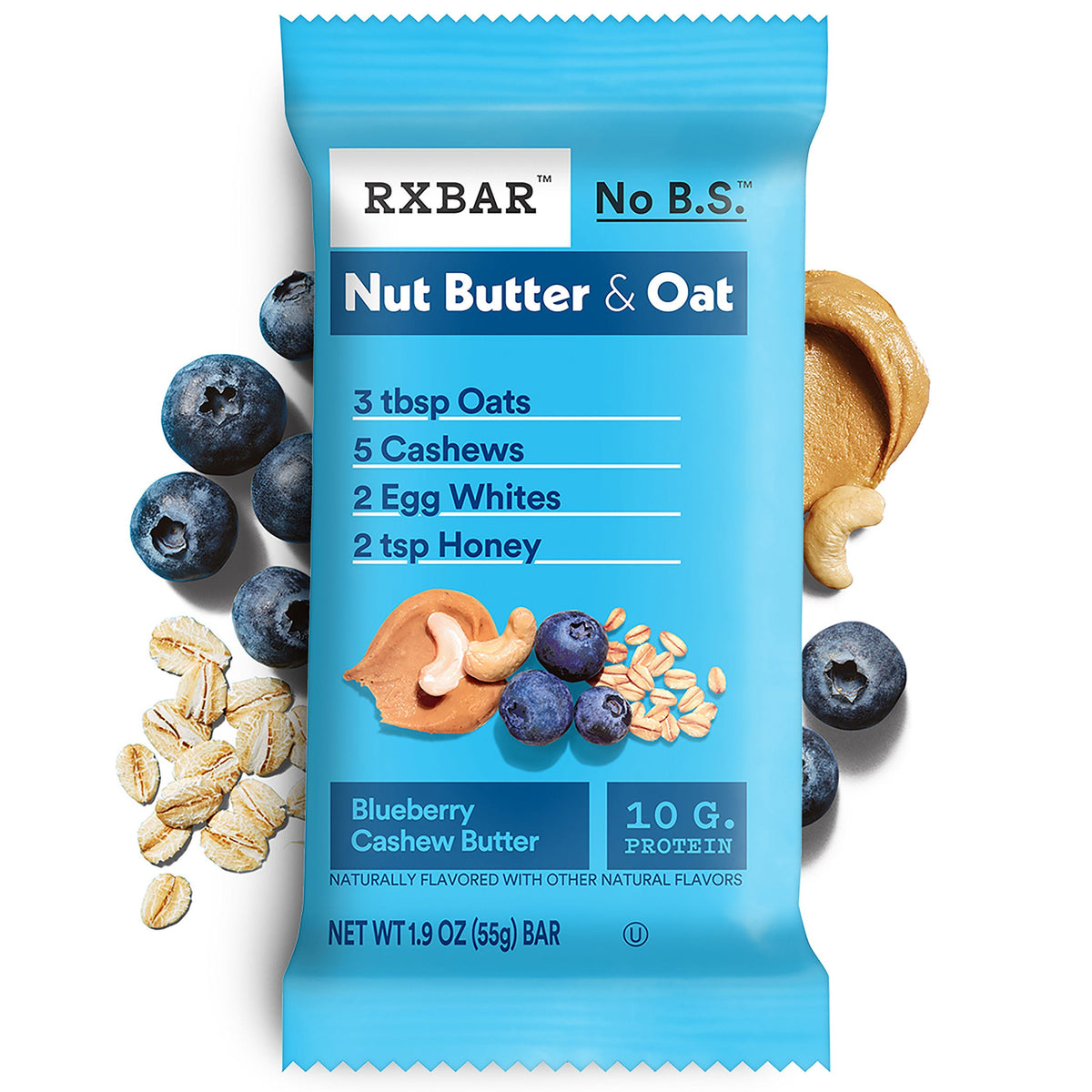 RXBAR Nut Butter & Oat - Blueberry Cashew Butter (12 Bars)