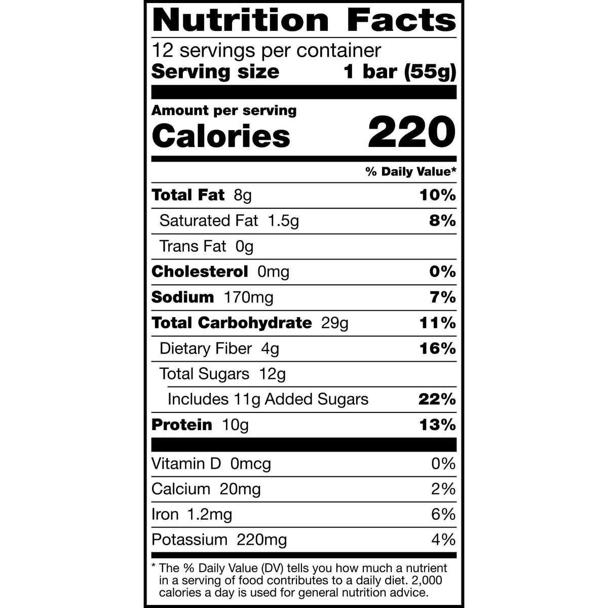 RXBAR Nut Butter & Oat - Honey Cinnamon Peanut Butter (12 Bars)
