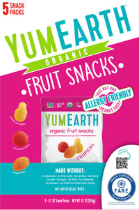 Yum Earth Organic Tropical Fruit Snacks Bulk - 315 Snack Packs