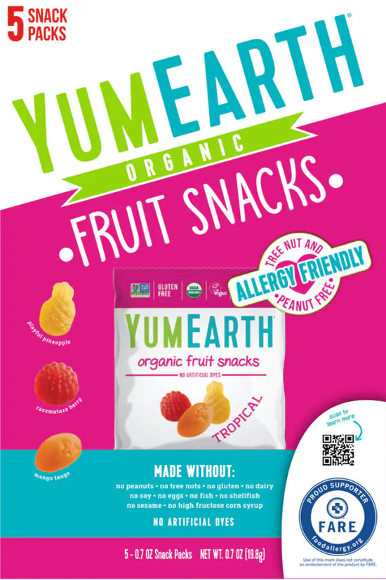 Yum Earth Organic Tropical Fruit Snacks Bulk - 315 Snack Packs