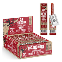 Righteous Felon Master Case O.G. Hickory Beef Stick Minis 0.5oz (288ct - 12x/24ct)