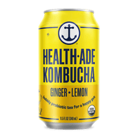 Health-Ade Ginger-Lemon Kombucha 11.5oz can, front