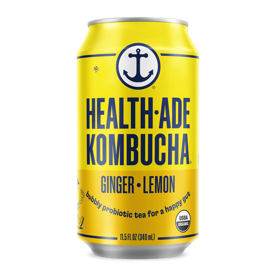 Health-Ade Kombucha in Cans — Ginger-Lemon (12-pack, 11.5oz)