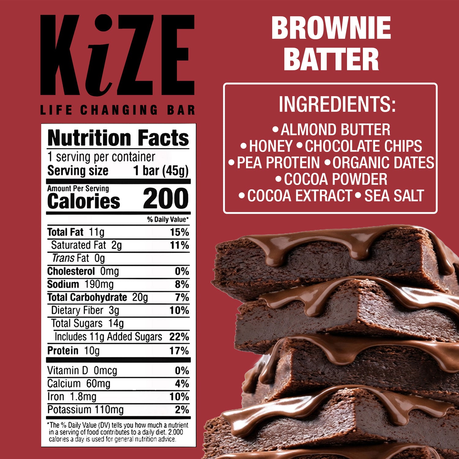Kize Bar - Brownie Batter (10 Pack)