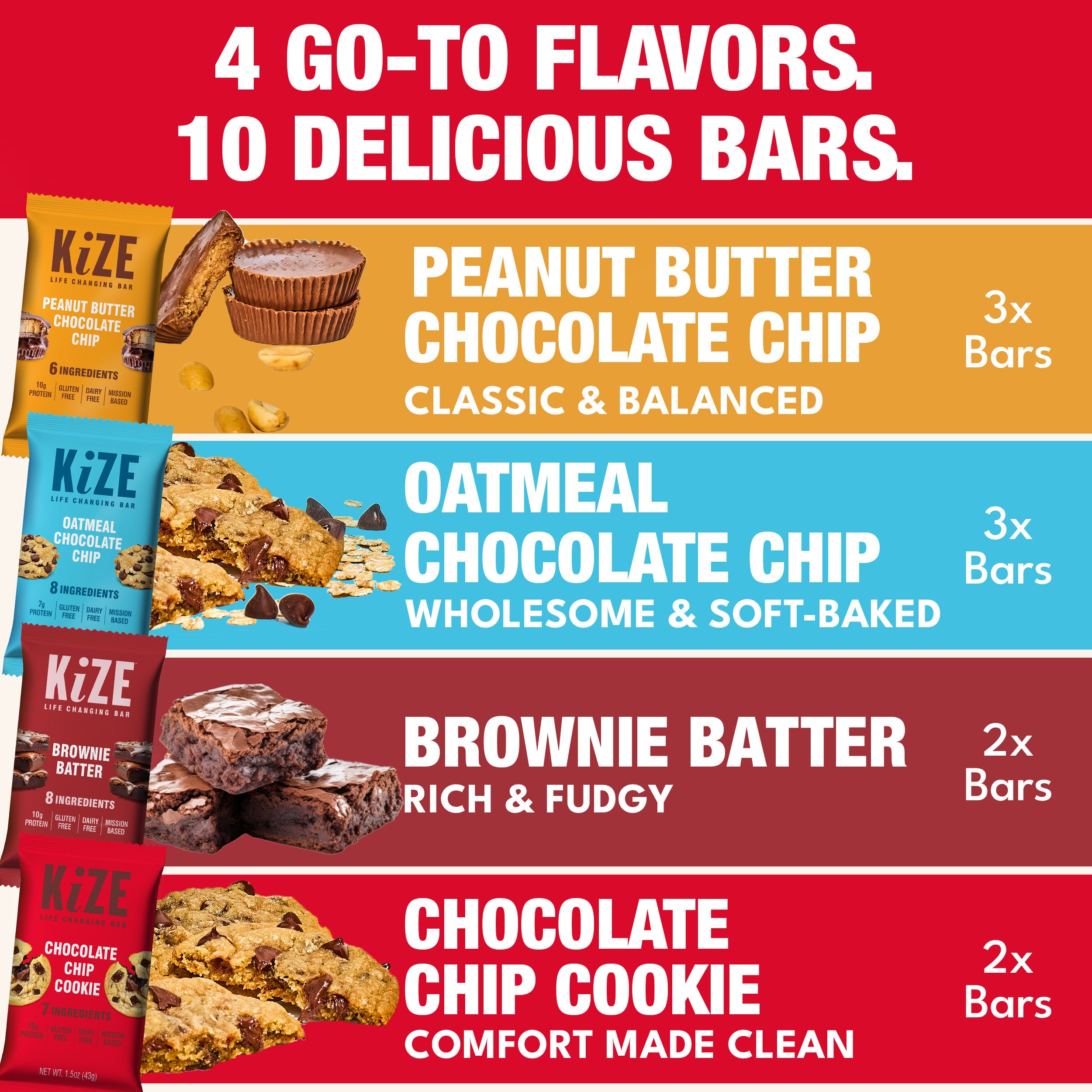 Kize Bar - Best Sellers Variety Pack (10 Pack)