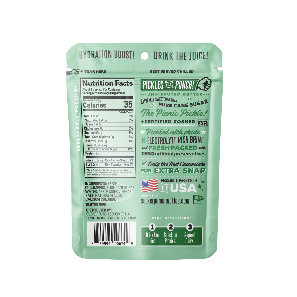 SuckerPunch Bread & Butter Pickle Chips Box - 180 Packs