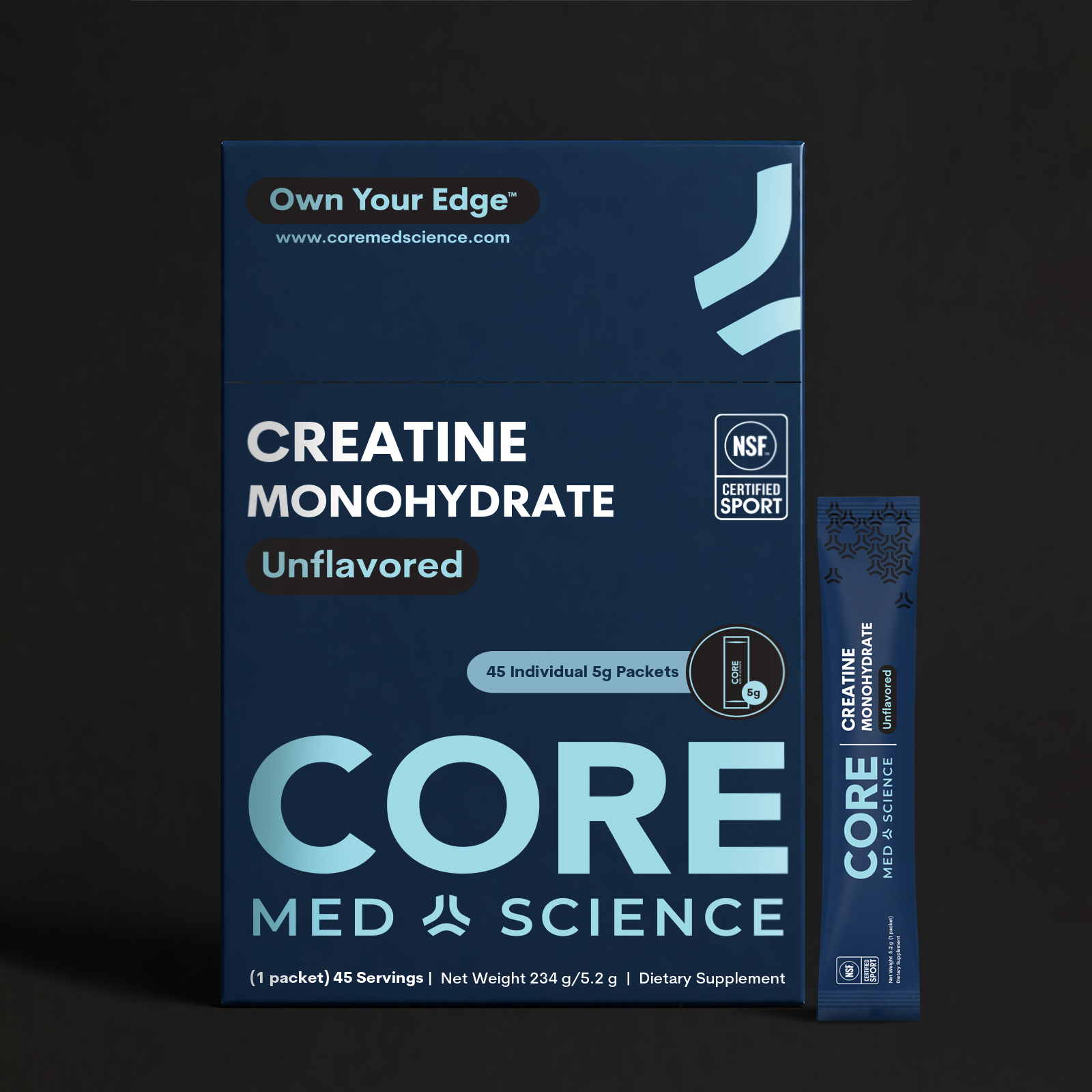 Creatine Monohydrate (45 Single-Serve Stick Packs) (Wholesale)