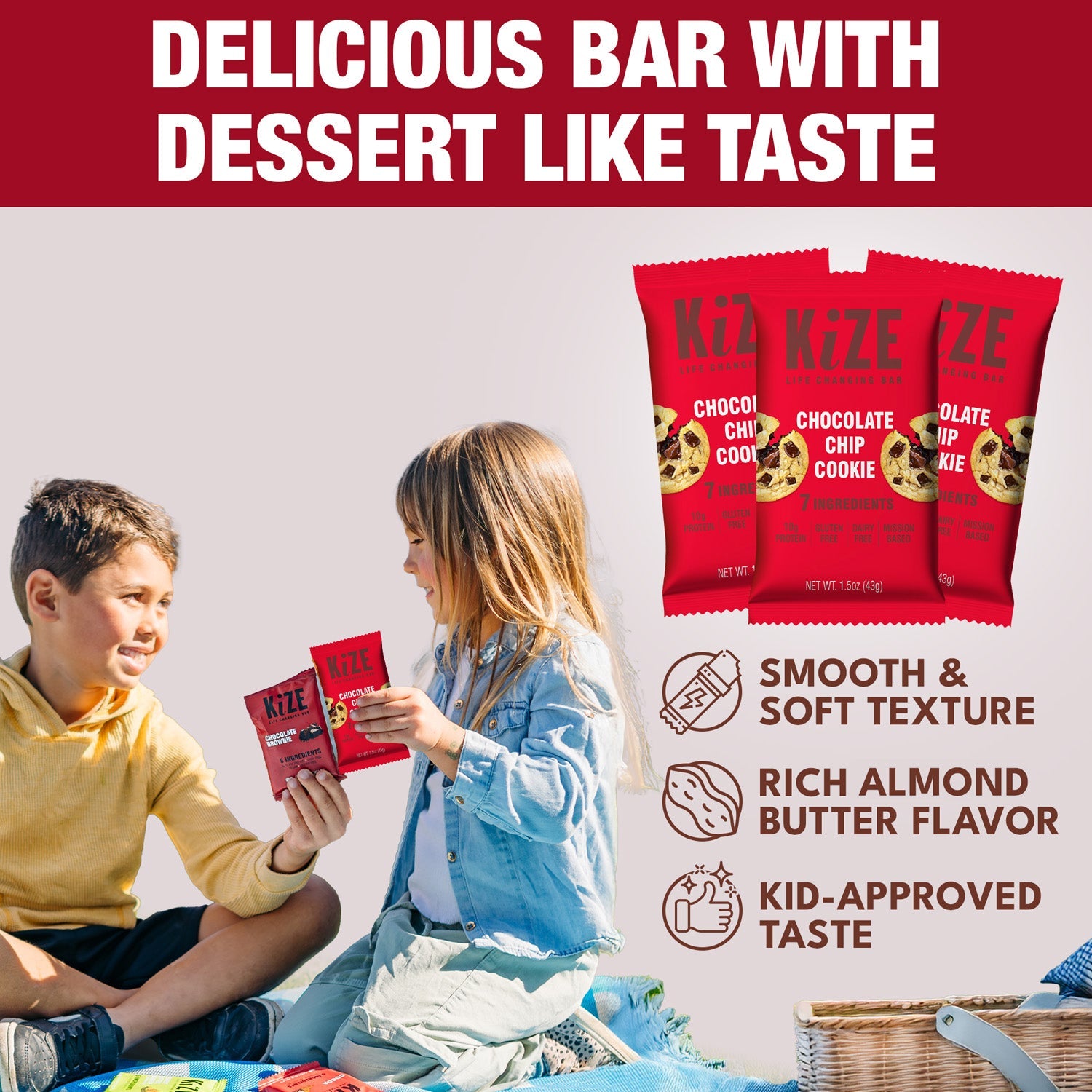 Kize Bar - Chocolate Chip Cookie (10 Pack)