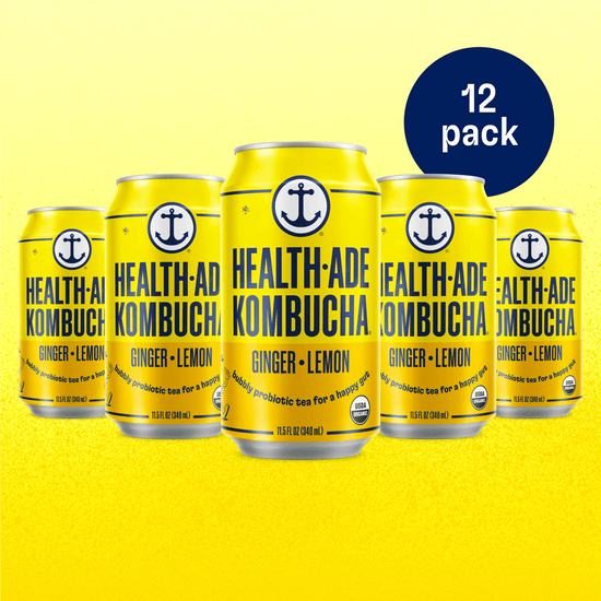 Health-Ade Kombucha in Cans — Ginger-Lemon (12-pack, 11.5oz)