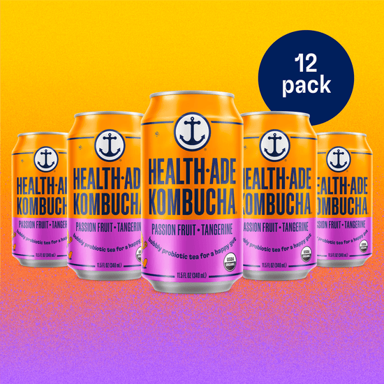 Health-Ade Kombucha in Cans — Passion Fruit-Tangerine (12-pack, 11.5oz)