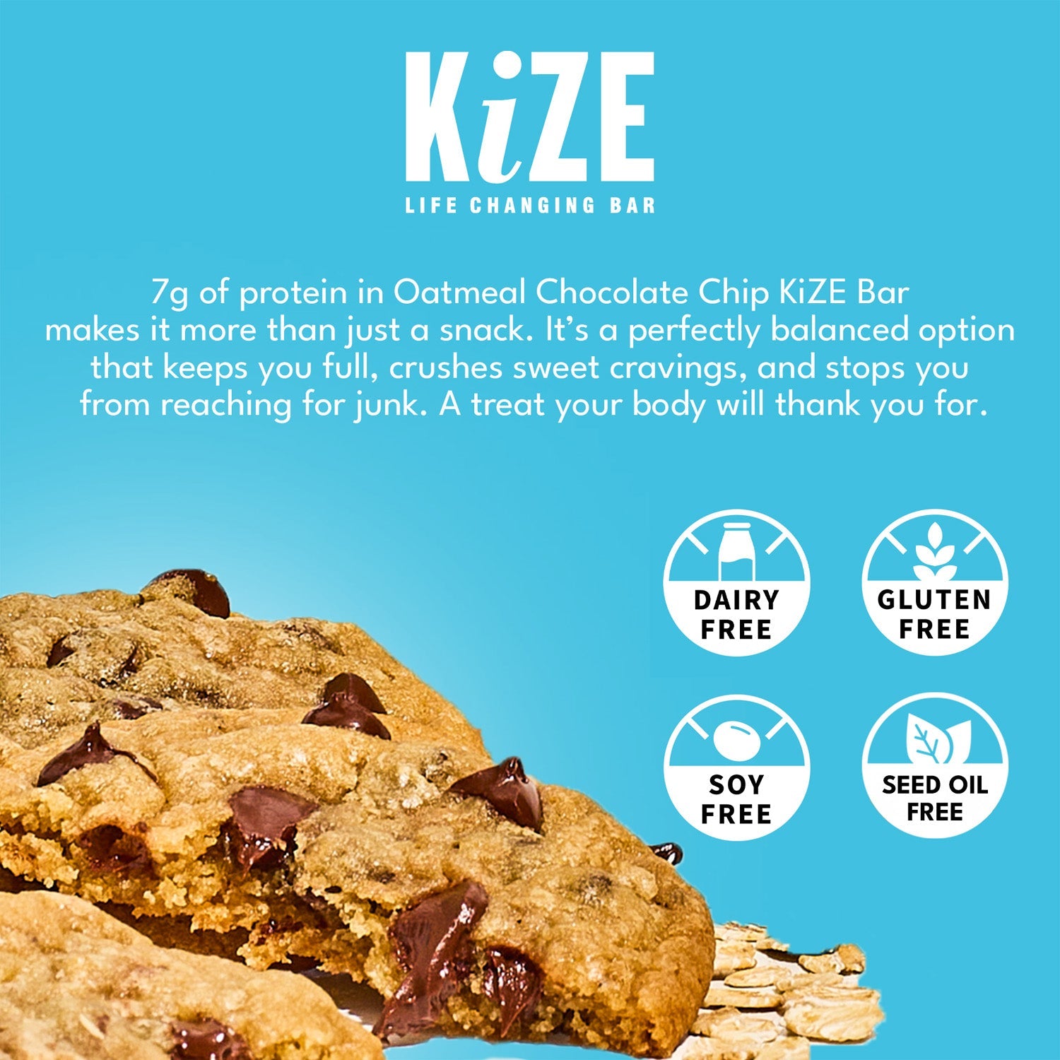 Kize Bar - Oatmeal Chocolate Chip (10 Pack)