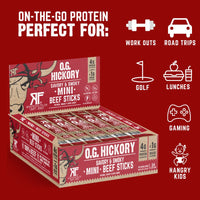 Righteous Felon Master Case O.G. Hickory Beef Stick Minis 0.5oz (288ct - 12x/24ct)