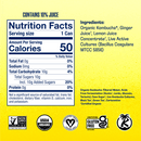 Health-Ade Ginger-Lemon Kombucha can nutrition facts and ingredients panel