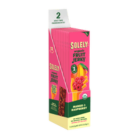 Solely Organic Mango Raspberry Fruit Jerky Strip 0.8oz PS (12ct)