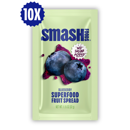 Smash Foods Chia Squeezables — Blueberry (10 count)