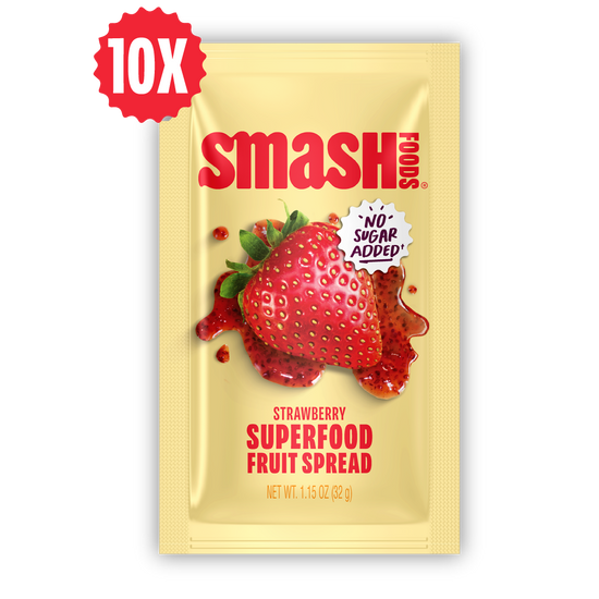 Smash Foods Chia Squeezables — Strawberry (10 count)
