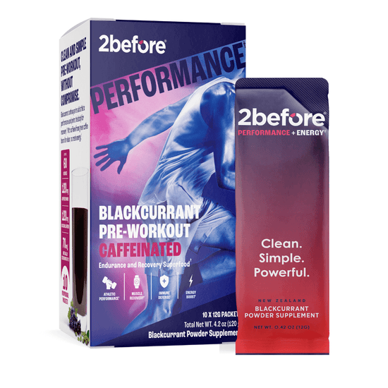 2before Blackcurrant Pre-Workout - Caffeinated - Single-Serve Sachets