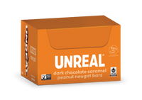 UNREAL - Mini Dark Chocolate Caramel Peanut Nougat Bars (Caddy of 30 Individually Wrapped Minis)