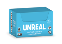 UNREAL - Mini Dark Chocolate Coconut Bars (Caddy of 40 Individually Wrapped Minis, 0.53 oz each)