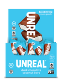 UNREAL - Mini Dark Chocolate Coconut Bars (Caddy of 40 Individually Wrapped Minis, 0.53 oz each)