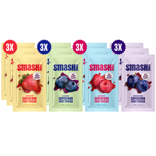 Smash Foods Chia Squeezables — Variety Pack (12 count)