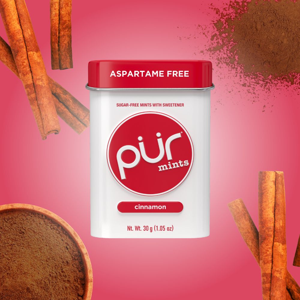 PUR Cinnamon Mints Tin 30g / 1.05oz (12ct)