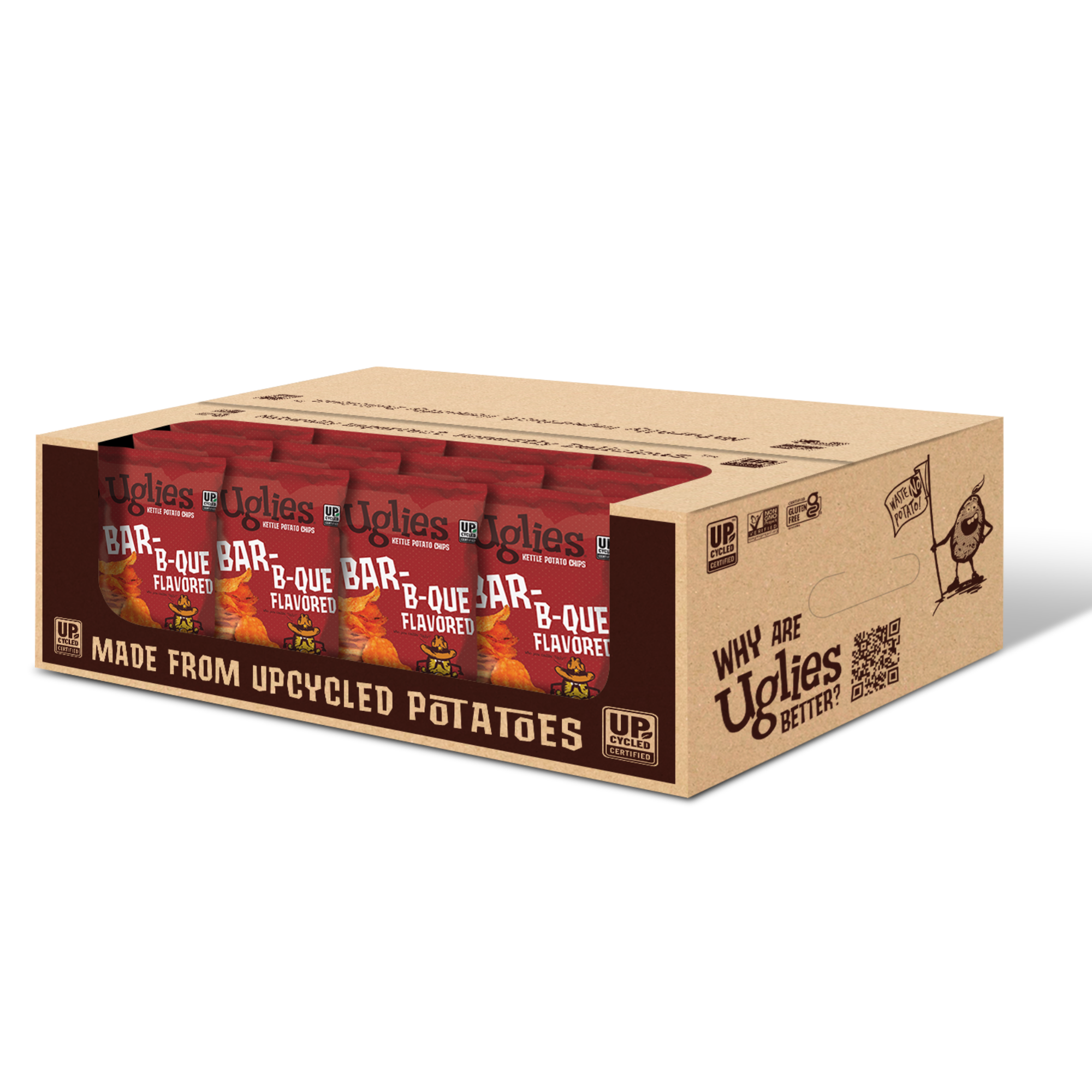 Uglies Bar-B-Que Kettle Potato Chips 2oz (24ct)