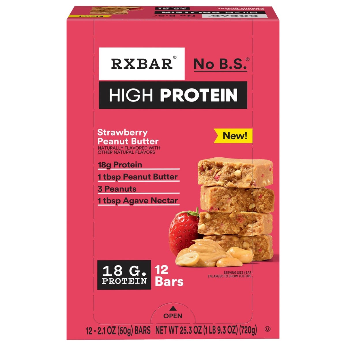RXBAR High Protein - Strawberry Peanut Butter (12 Bars)