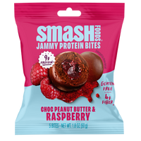 Choc Peanut Butter & Raspberry Jammy Protein Bites | Case of 48 Bags
