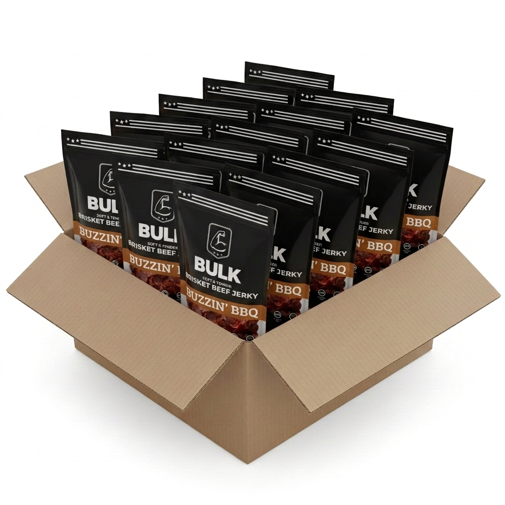 BULK All-Natural Buzzin' BBQ Brisket Jerky (Bulk sizes available)