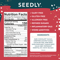 SEEDLY, Peppermint, Dark Chocolate Bark, 3.6 Oz.