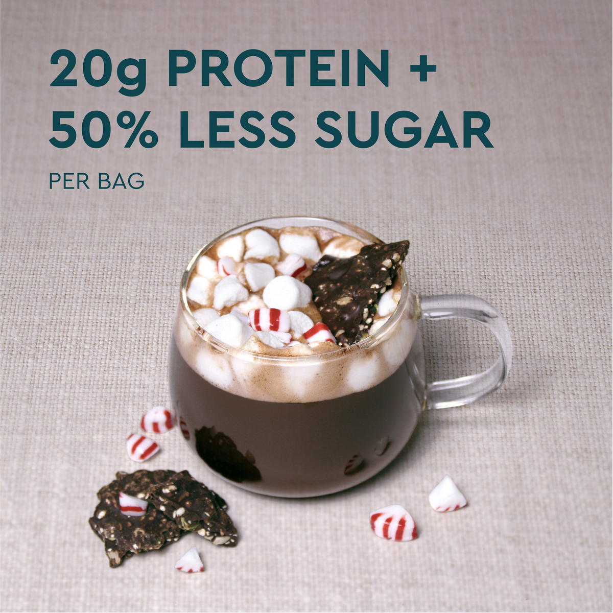 SEEDLY, Peppermint, Dark Chocolate Bark, 3.6 Oz.