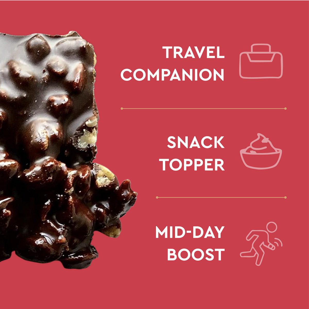 SEEDLY, Peppermint, Dark Chocolate Bark, 3.6 Oz.