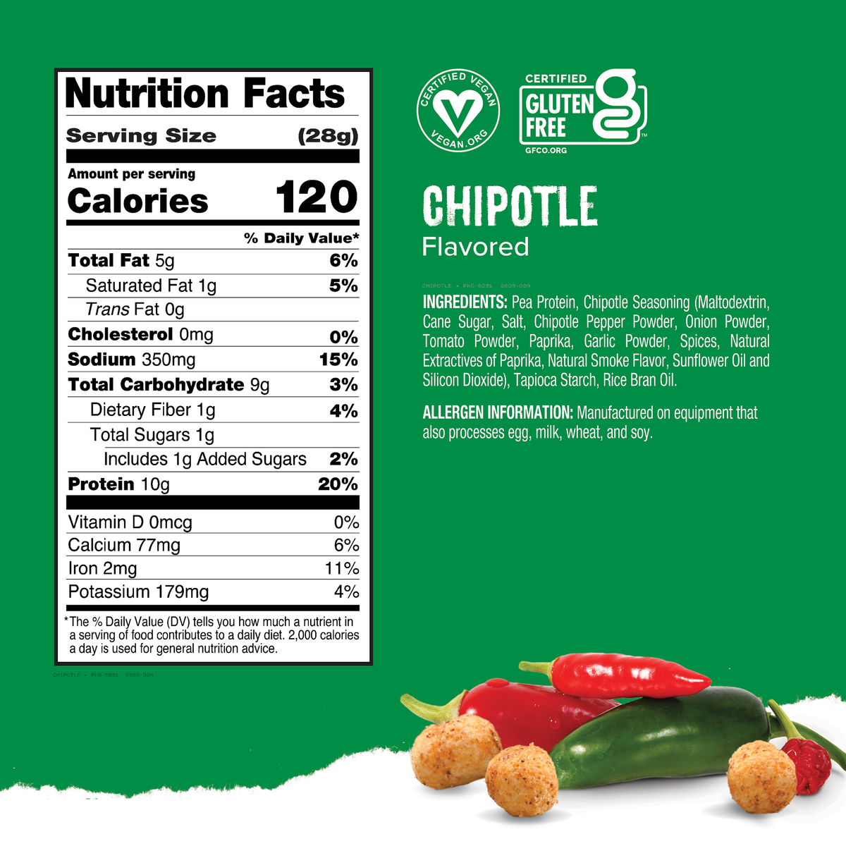 Ready Protein Puffs - Chipotle (6 x 2.5 Serving Bags)