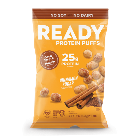 Ready Protein Puffs - Cinnamon Sugar (6 x 2.5 Serving Bags)