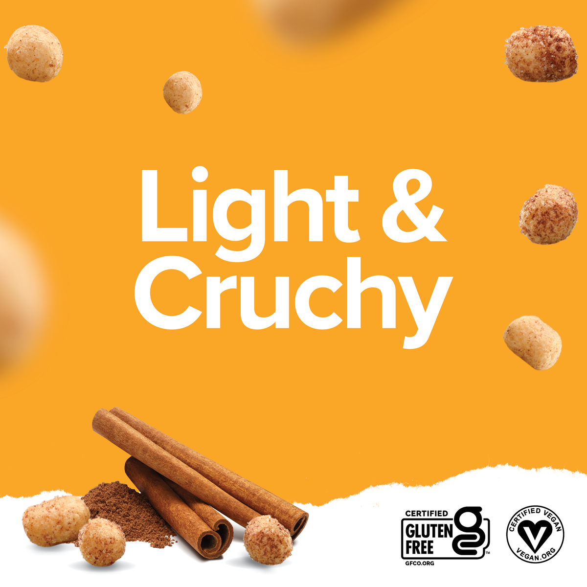 Ready Protein Puffs - Cinnamon Sugar (6 x 2.5 Serving Bags)