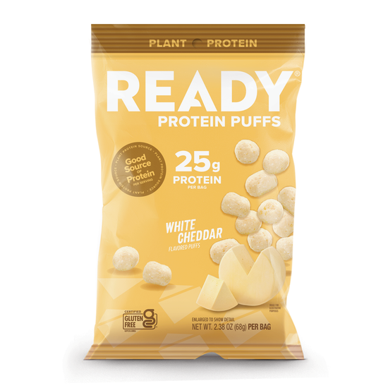 Ready Protein Puffs - White Cheddar (6 x 2.5 Serving Bags)