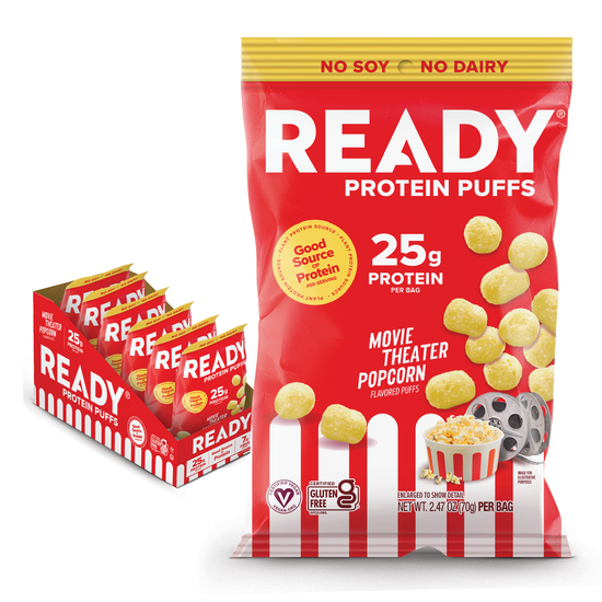 Ready Protein Puffs - Movie Theater Popcorn (6 x 2.5 Serving Bags)