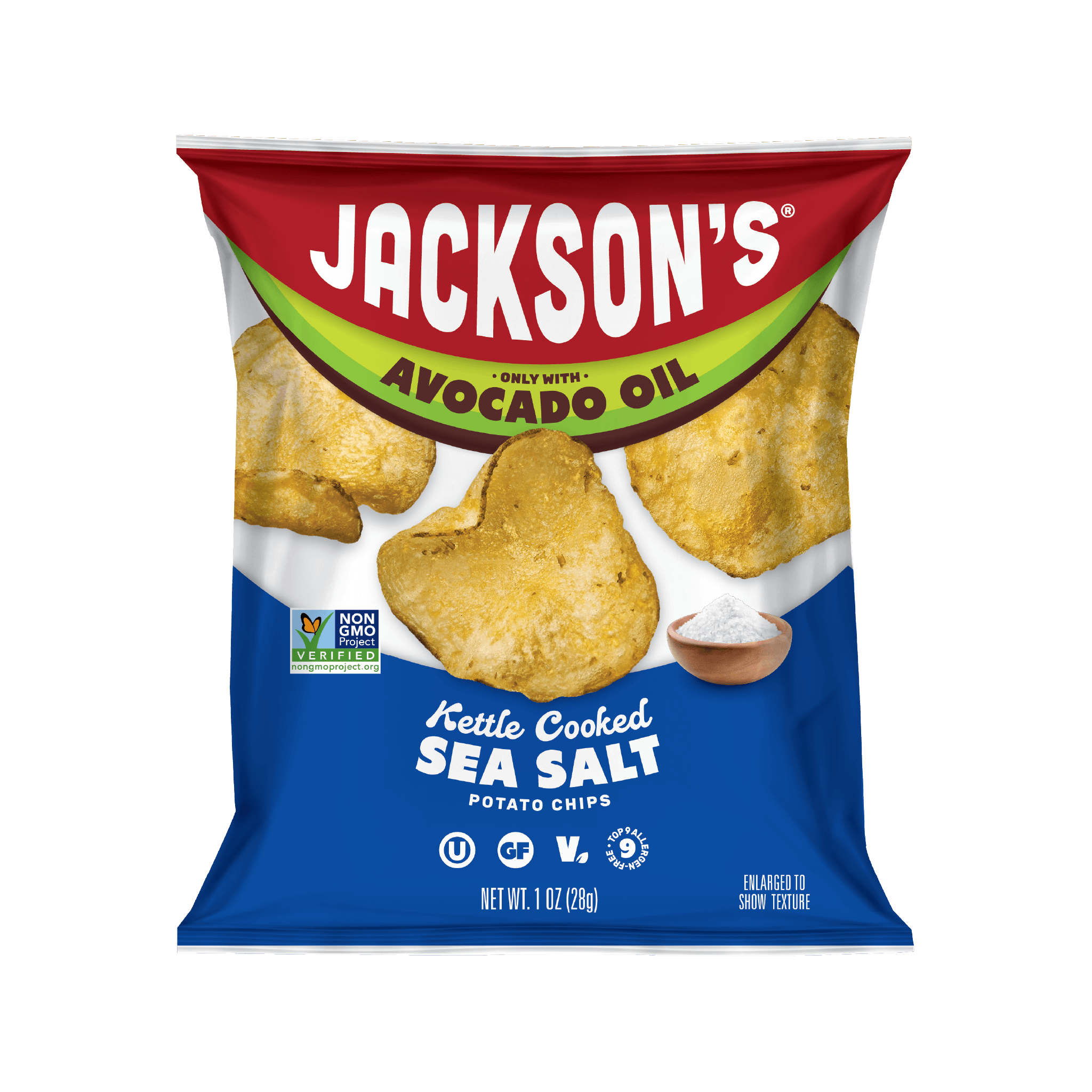 Sea Salt Kettle Potato Chips  in Avocado Oil 1oz (Pack of 50)