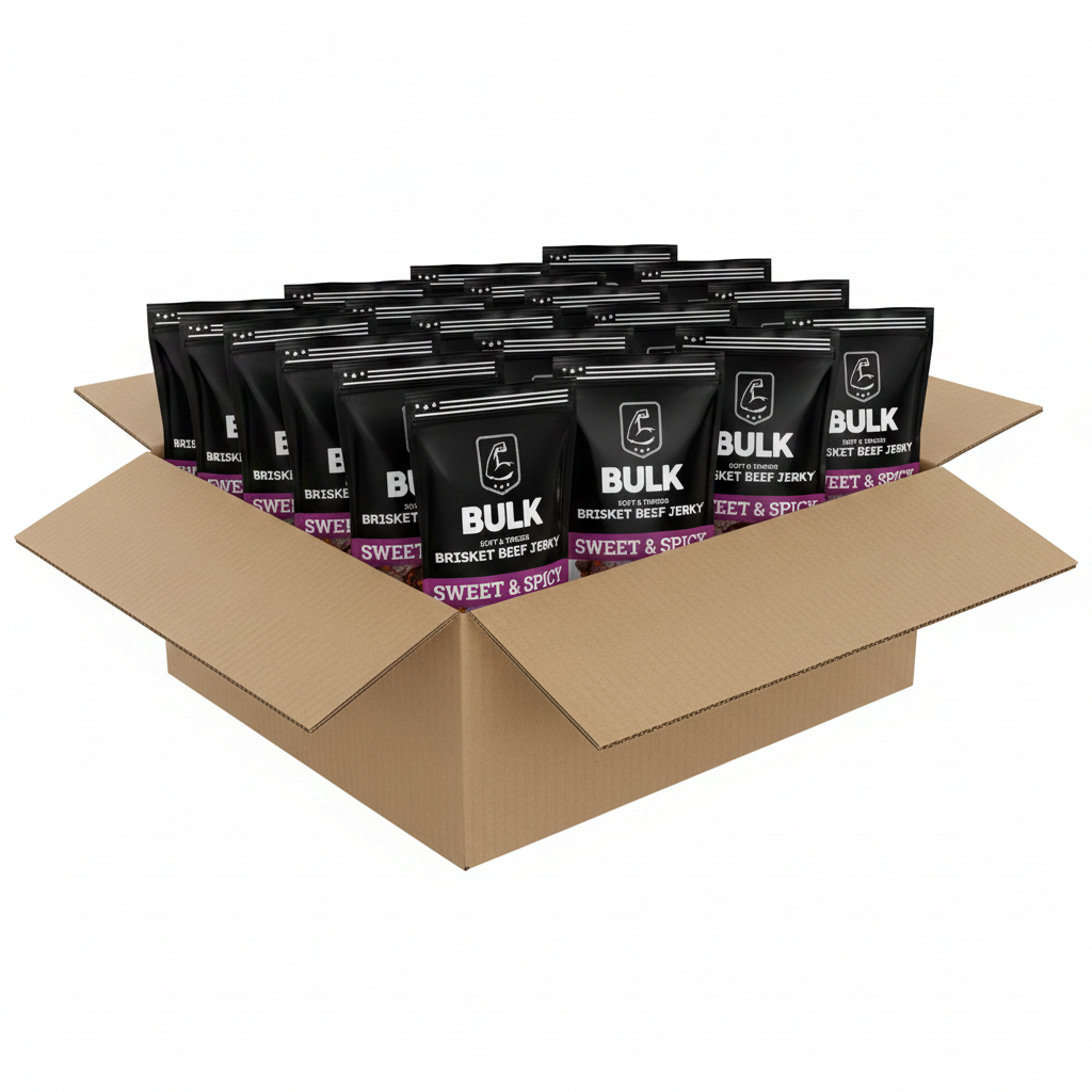 BULK All-Natural Sweet and Spicy Brisket Jerky (Bulk sizes available)