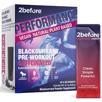 2before Blackcurrant Pre-Workout - Caffeinated - Single-Serve Sachets