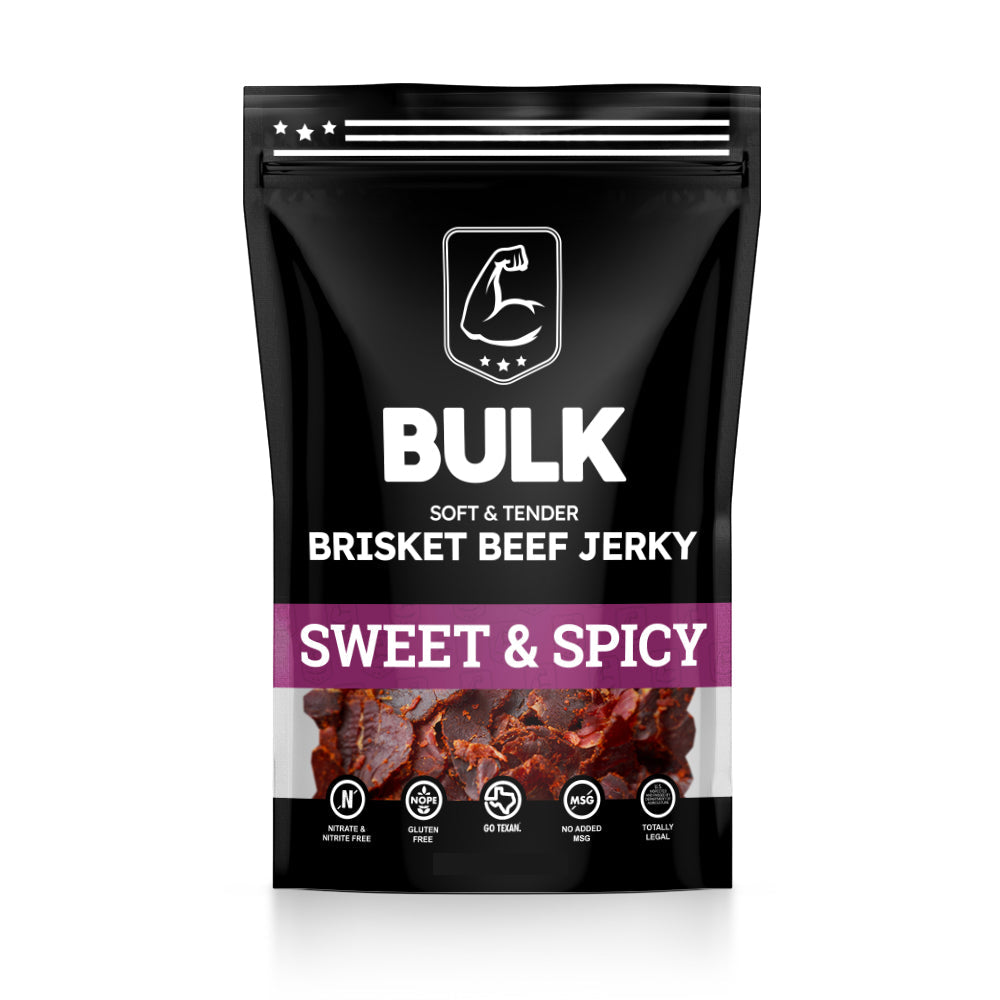 BULK All-Natural Sweet and Spicy Brisket Jerky (Bulk sizes available)